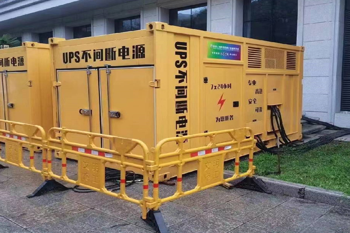 开化发电机租赁施工现场